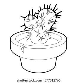  Cactus icon. Outline illustration of cactus vector icon for web