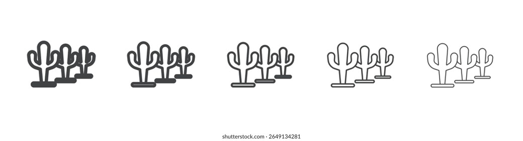 Cactus icon outline ilustration vector symbol