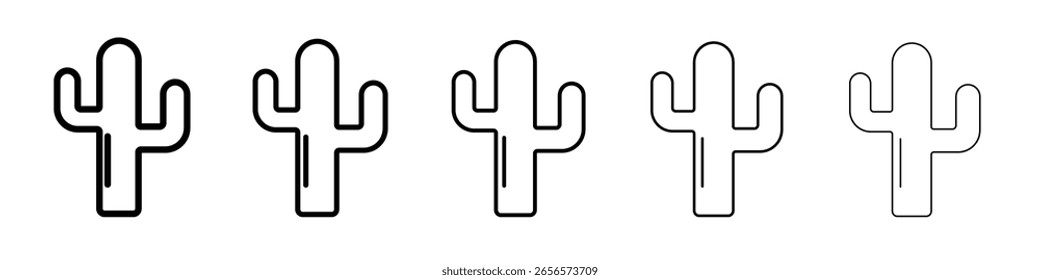 Cactus icon outline simple illustration isolated