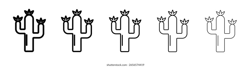 Cactus icon outline simple illustration isolated