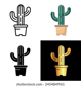 Cactus Icon, Perfect for projects related to arid climates, and botanical fascination, the cactus icon symbolizes resilience, adaptability, and the unexpected beauty of harsh environment.