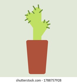 Cactus icon plant design vector