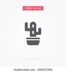 Cactus icon. plant symbol