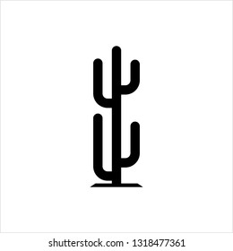 Cactus Icon, Cactus Plant Icon Vector Art Illustration