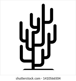 Cactus Icon, Cactus Plant Icon Vector Art Illustration