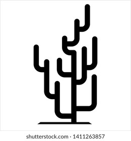 Cactus Icon, Cactus Plant Icon Vector Art Illustration
