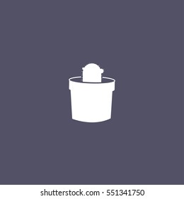 cactus icon with pot