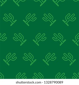 Cactus Icon Seamless Pattern. Cactus Plant Icon Vector Art Illustration