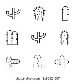 cactus icon set