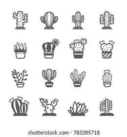 Cactus icon set