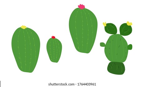 Cactus icon set. Eps 10 vector