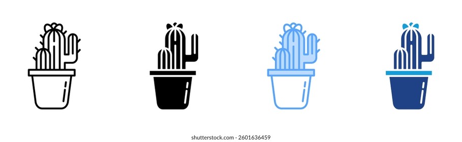 Cactus Icon Set Multiple Style Collection