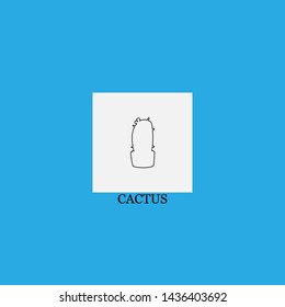 cactus icon sign signifier vector