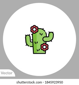 Cactus icon sign vector,Symbol, logo illustration for web and mobile