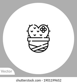 Cactus icon sign vector,Symbol, logo illustration for web and mobile