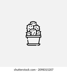 Cactus icon sign vector,Symbol, logo illustration for web and mobile