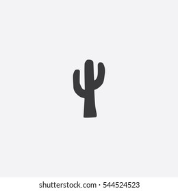 Cactus icon silhouette vector illustration