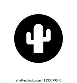 Cactus icon. Simple flat cactus vector icon.