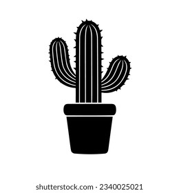 Cactus icon simple gardening illustration plant vector flat sign