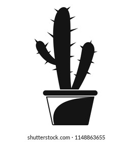 Cactus icon. Simple illustration of cactus vector icon for web design isolated on white background