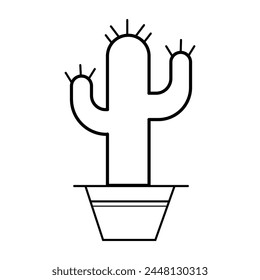 Cactus icon. Simple illustration of cactus vector icon for web design isolated on white background. Vector illustration. Eps file 271.