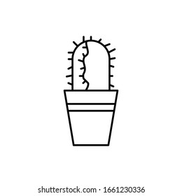 Cactus icon. Simple line, outline vector elements of house plant for ui and ux, website or mobile application