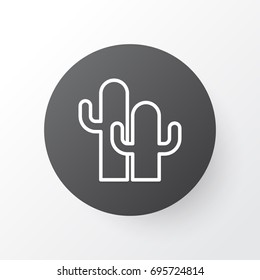 Cactus Icon Symbol. Premium Quality Isolated Cacti Element In Trendy Style.