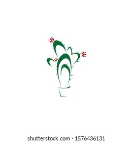 Cactus icon and symbol vector illustration