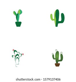 Cactus icon and symbol vector illustration