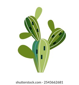 Cactus icon. Traditional desert plant. Wild west cacti. Flat vector illustration isolated on transparent background.