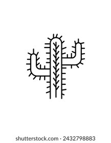 icono de cactus, vector icono de la mejor línea.