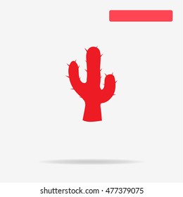 Cactus icon. Vector concept illustration for design.