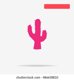 Cactus icon. Vector concept illustration for design.