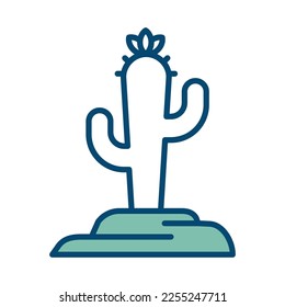 cactus icon vector design template in white background