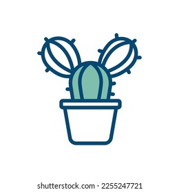 cactus icon vector design template in white background
