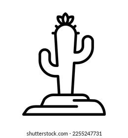 cactus icon vector design template in white background