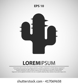 cactus icon. cactus vector illustration