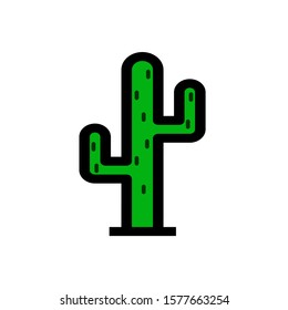 Cactus icon, vector illustration. Flat design style. vector cactus icon illustration isolated on white, cactus icon Eps10. cactus icons graphic design vector symbols.