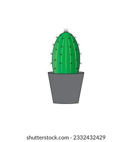 cactus icon vector illustration logo design