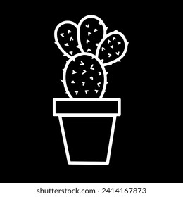cactus icon vector, kitchen equipment flat icon, stroke outline icon set isolated on plain background flat vector illustration, mobile app business icon.