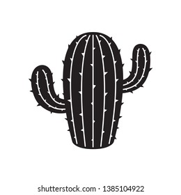 cactus icon vector logo symbol desert flower botanica plant garden summer illustration doodle