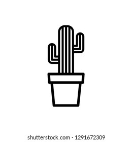cactus icon vector logo template