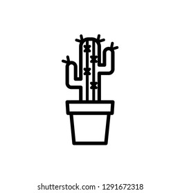 cactus icon vector logo template