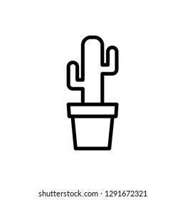 cactus icon vector logo template