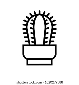 Cactus icon vector logo template