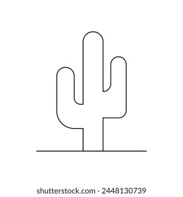 cactus icon vector. cactus icon vector from miscellaneous collection. Thin line cactus outline icon vector illustration. Outline, thin line cactus icon. Vector illustration. Eps file 267.