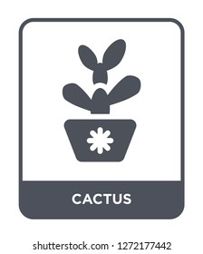 cactus icon vector on white background, cactus trendy filled icons from Furniture and household collection, cactus simple element illustration