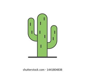 Cactus icon. Vector cactus plant icon. 