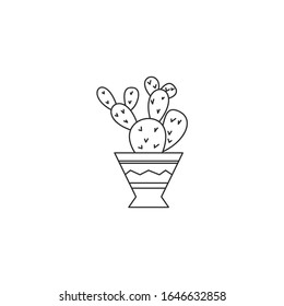 signo vectorial cactus Icono aislado para diseño gráfico y web. color de plantilla de símbolo cactus editable en fondo blanco.