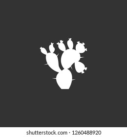 cactus icon vector. cactus sign on black background. cactus icon for web and app